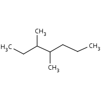 3,4-Dimethylheptane formula graphical representation
