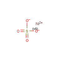 Nickel(II) sulfate hexahydrate formula graphical representation