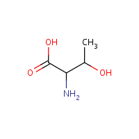 DL-Threonine formula graphical representation