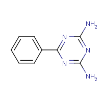 2,4-Diamino-6-phenyl-1,3,5-triazine formula graphical representation