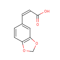 3,4-(Methylenedioxy)cinnamic acid formula graphical representation