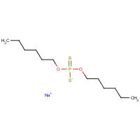 Sodium dihexyl phosphorodithioate formula graphical representation