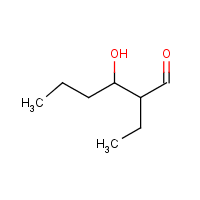 2-Ethyl-3-hydroxyhexanal formula graphical representation