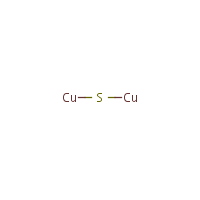 Cuprous sulfide formula graphical representation