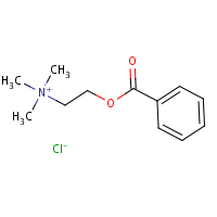 Benzoylcholine chloride formula graphical representation