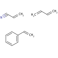 Acrylonitrile-butadiene-styrene copolymer formula graphical representation