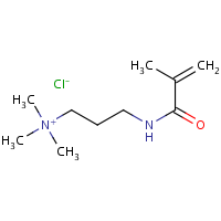(3-Methacrylamidopropyl)trimethylammonium chloride formula graphical representation