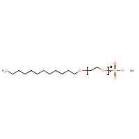 Sodium dodecylpoly(oxyethylene) sulfate formula graphical representation