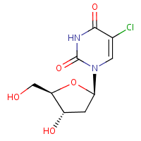 5-Chloro-2'-deoxyuridine formula graphical representation