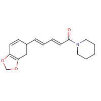 Piperine formula graphical representation