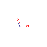 Nitrous acid formula graphical representation