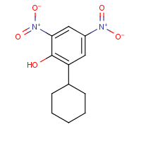 2,4-Dinitro-6-cyclohexylphenol formula graphical representation