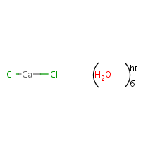 Calcium chloride hexahydrate formula graphical representation