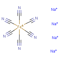 Sodium ferrocyanide formula graphical representation