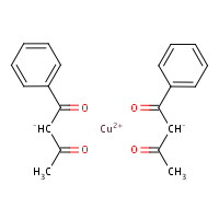 Copper(II) benzoylacetonate formula graphical representation