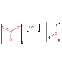 Gadolinium(III) nitrate hexahydrate formula graphical representation