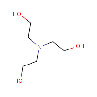 Triethanolamine formula graphical representation