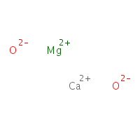 Calcium magnesium oxide formula graphical representation