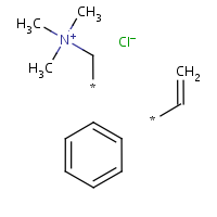Trimethyl(vinylbenzyl)ammonium chloride formula graphical representation