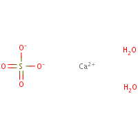 Calcium sulfate dihydrate formula graphical representation