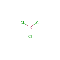 Holmium trichloride formula graphical representation