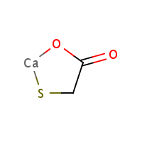(Mercaptoacetato(2-)-O,S)calcium formula graphical representation