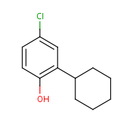 4-Chloro-2-cyclohexylphenol formula graphical representation