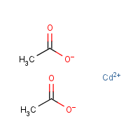 Cadmium acetate formula graphical representation