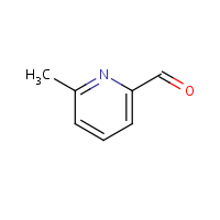 6-Methyl-2-pyridinecarboxaldehyde formula graphical representation