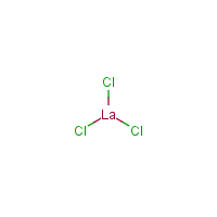Lanthanum chloride formula graphical representation