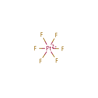 Platinum hexafluoride formula graphical representation