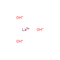 Lanthanum hydroxide formula graphical representation