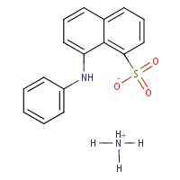 8-Anilino-1-naphthalenesulfonic acid ammonium salt formula graphical representation