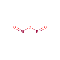 Bismuth(III) oxide formula graphical representation