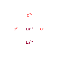 Lanthanum oxide formula graphical representation