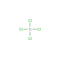 Titanium tetrachloride formula graphical representation