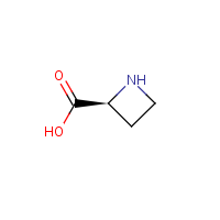(L)-Azetidine-2-carboxylic acid formula graphical representation