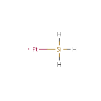 Platinum silicide formula graphical representation