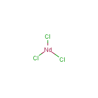 Neodymium chloride formula graphical representation