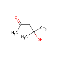 Diacetone alcohol formula graphical representation