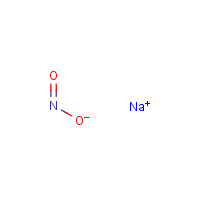 Sodium nitrite formula graphical representation