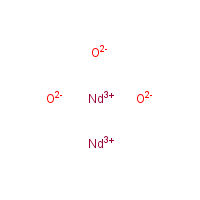 Neodymium(III) oxide formula graphical representation