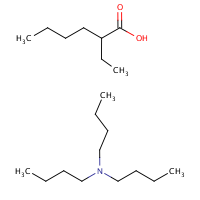 Tributylammonium 2-ethylhexanoate formula graphical representation