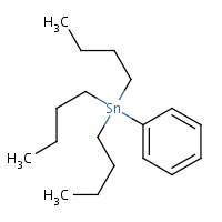 Tributylphenyltin formula graphical representation
