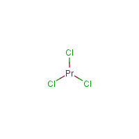 Praseodymium chloride formula graphical representation