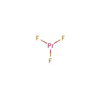 Praseodymium fluoride formula graphical representation