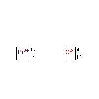 Praseodymium (III,IV) oxide formula graphical representation