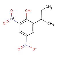 4,6-Dinitro-o-sec-butyl phenol formula graphical representation