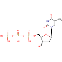 Thymidine 5'-triphosphate formula graphical representation