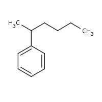 Benzene, (1-methylpentyl)- formula graphical representation